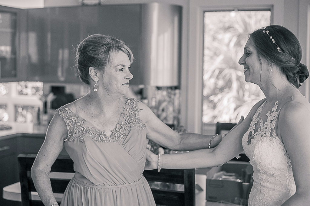 the bride with her mom