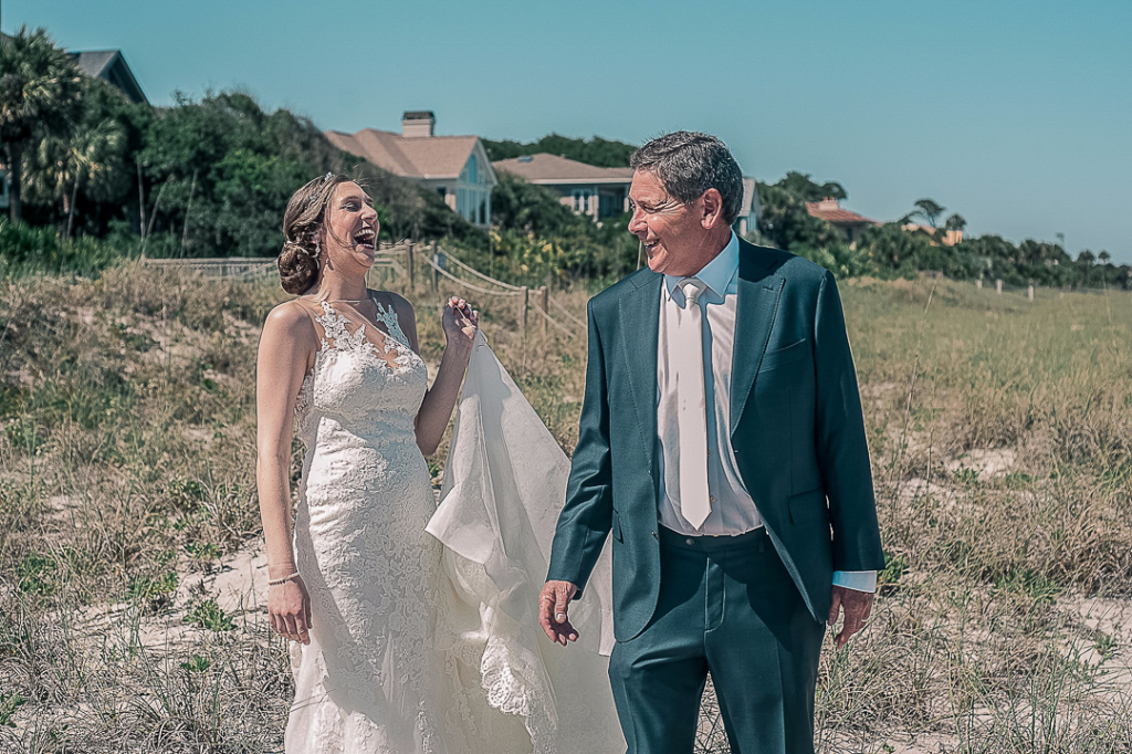 bride and dad