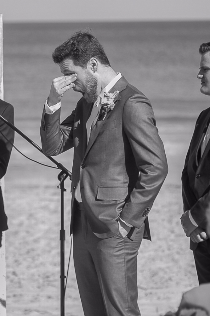 groom seeing the bride